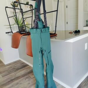 Spyder Green and Black Ski Pants/Bibs